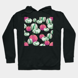 Watercolor Halloween Pumpkins - Pink & Green Hoodie